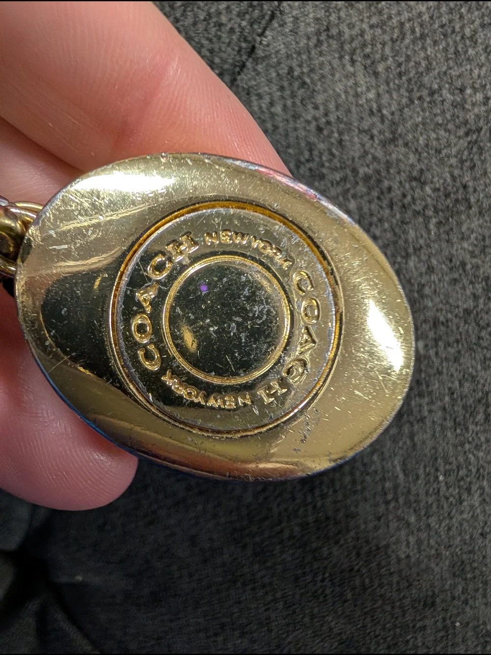 COACH Vintage Valet Turnlock Keychain Charm